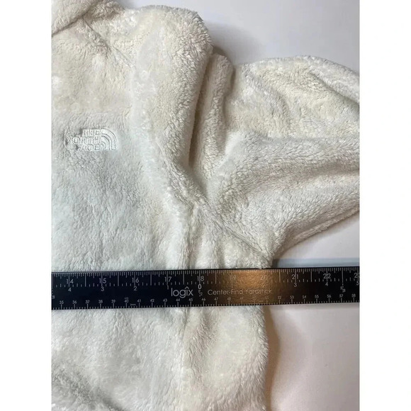 The North Face L Womens Sweater Jacket Full Zip Osito Sherpa Fleece White FLAWED - Picture 7 of 9